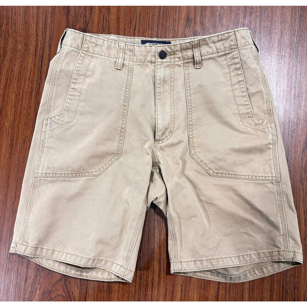 Mountain Khakis Village Shorts 30 Canvas Cotton Hiking Fishing Brown Beige